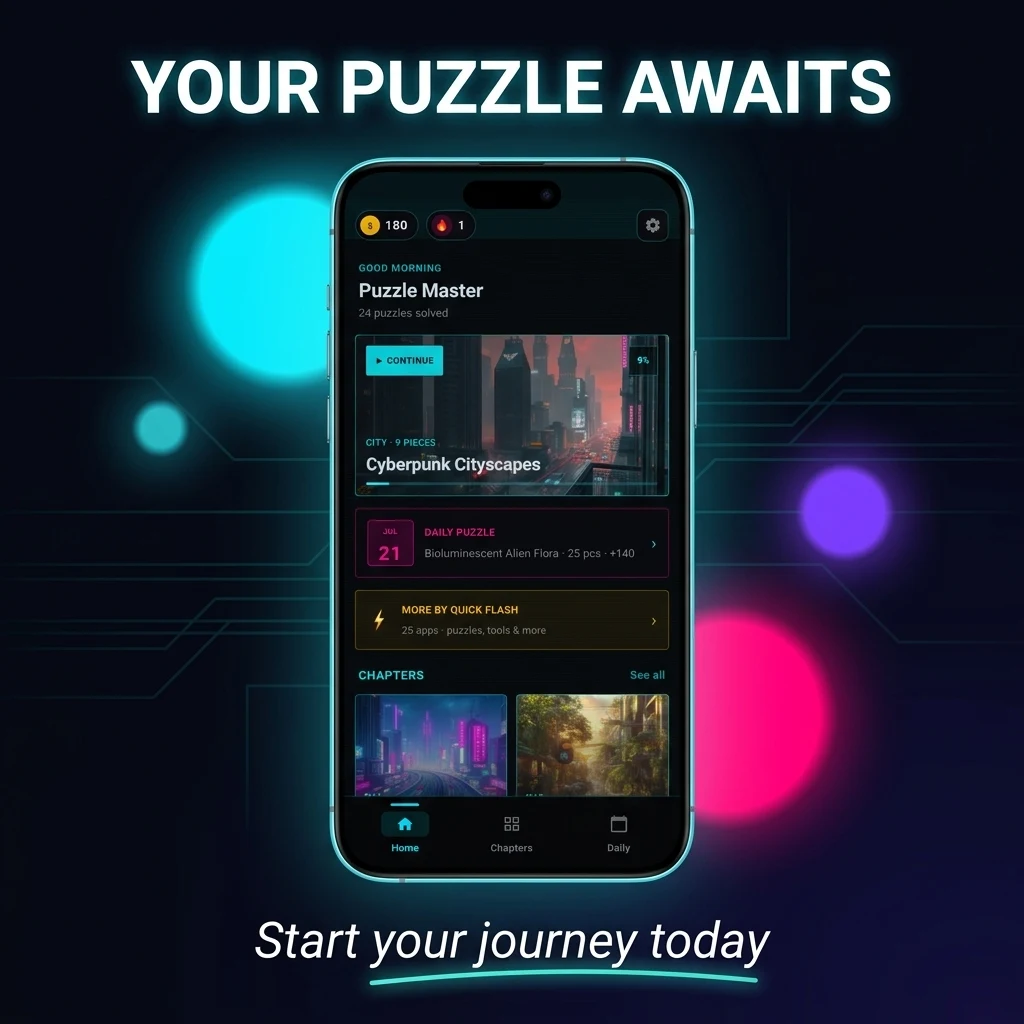 Jigsaw Puzzle: Neon Pictures screenshot