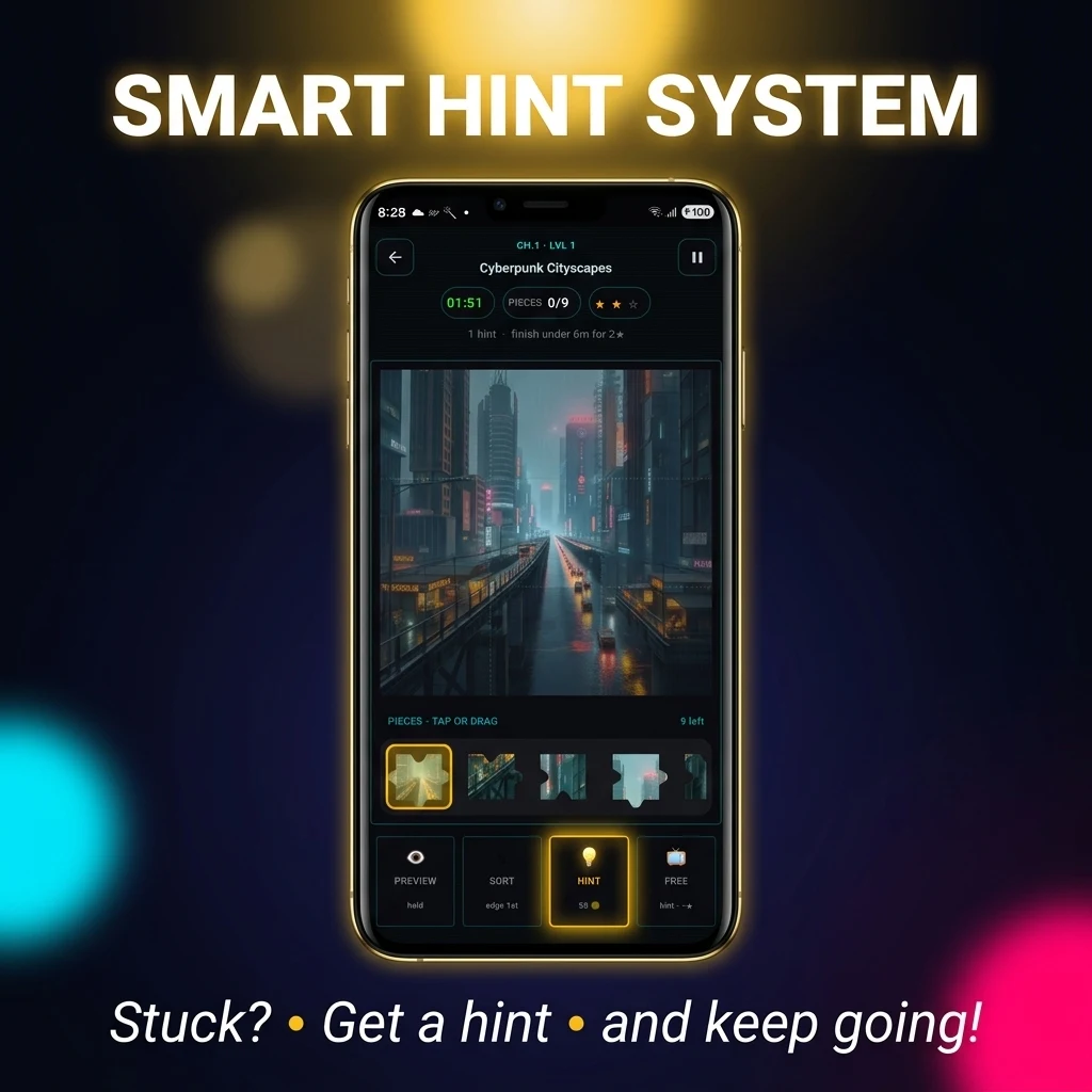 Jigsaw Puzzle: Neon Pictures screenshot